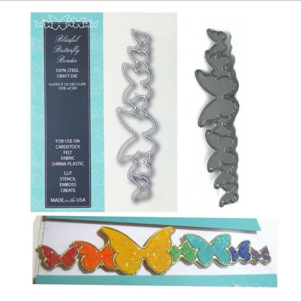 Memory Box Blissful butterfly border die 5.5 x 1.3 inches